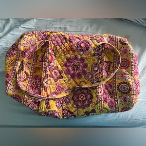 Large Vera Bradley Duffel Yellow/Pink